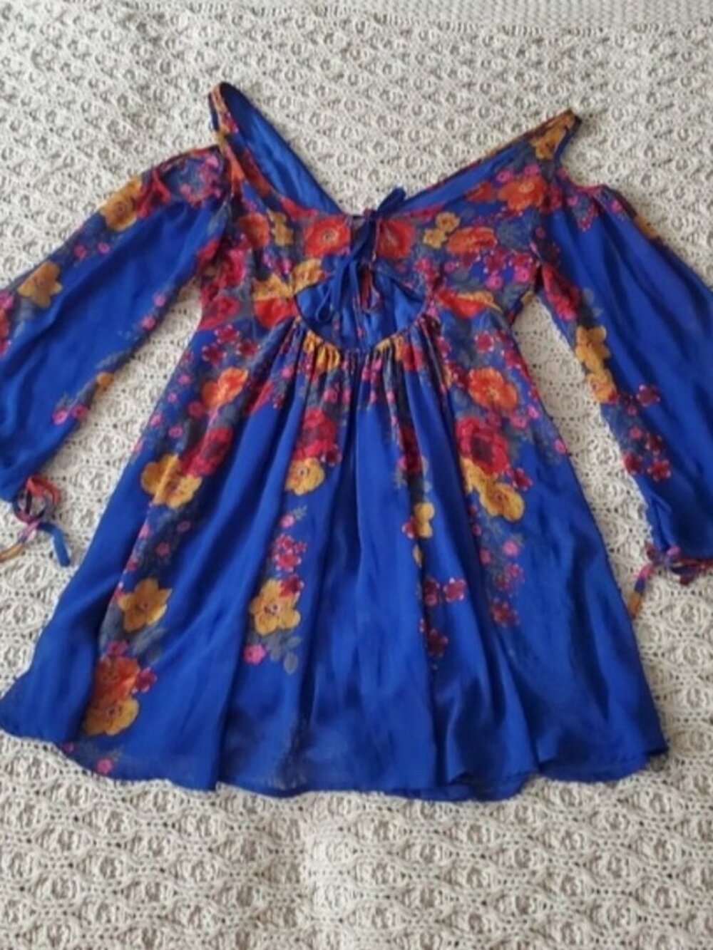 Free People Resort 'Penny Lover' Bohemian Cold Shoulder Cutout Flowy Dress
